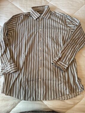 Burberry London Vintage Classic Long-Sleeve Striped Button-Up Shirt
